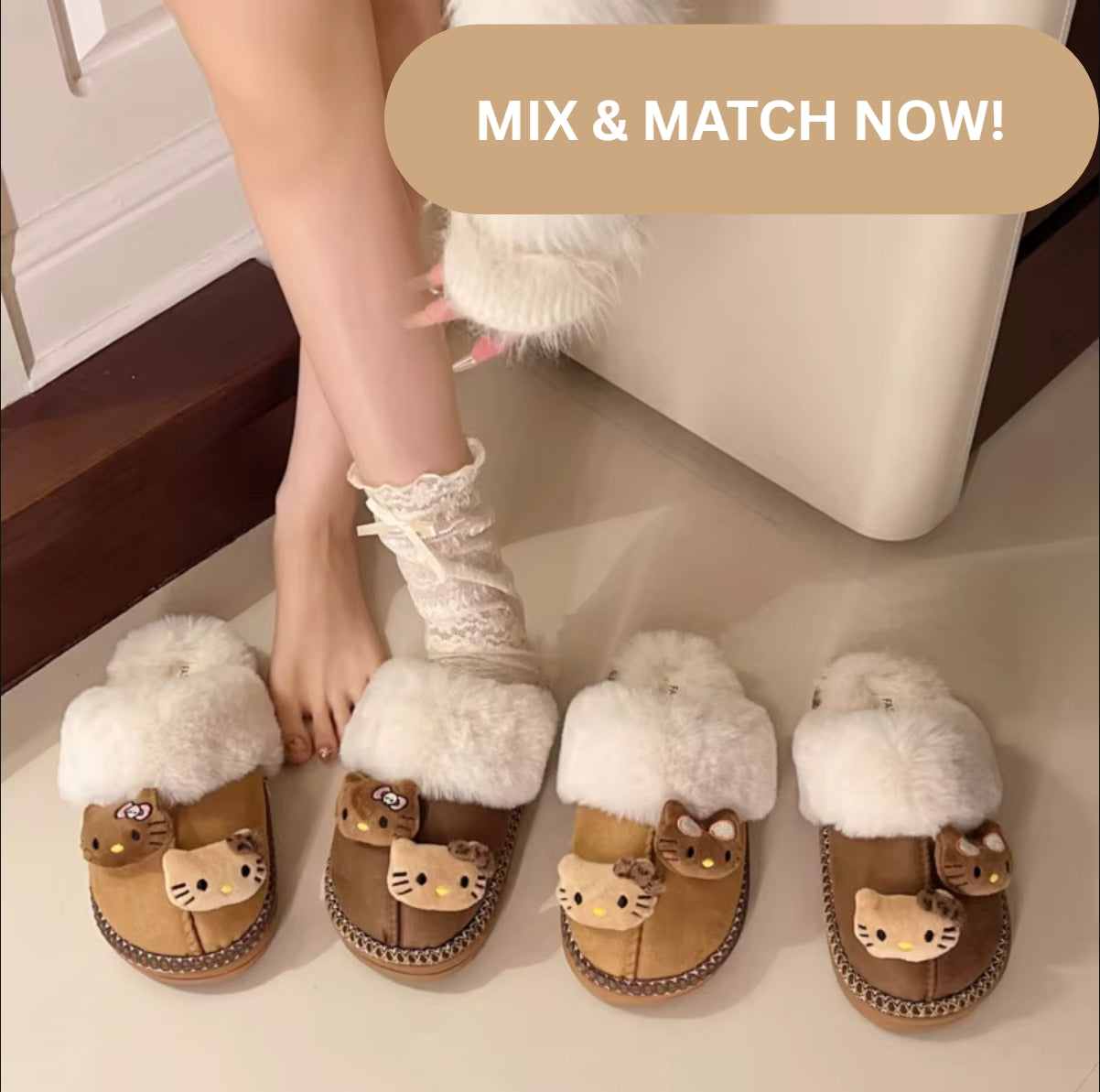 The original hello kitty cozzies slippers